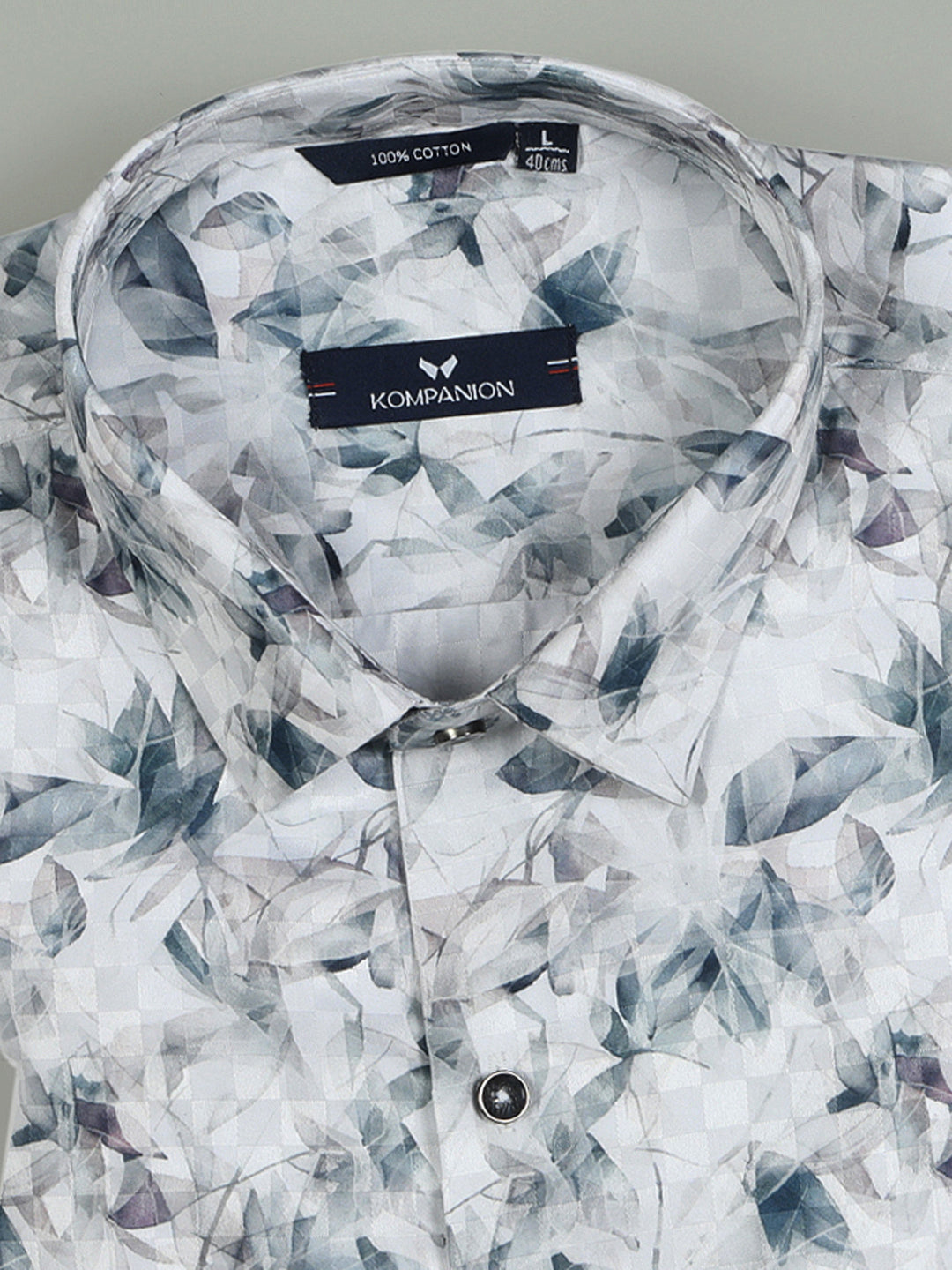 Kompanion Men's Dark Green Digital print Shirt