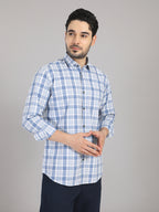 KOMPANION Men's Blue Checks Shirt