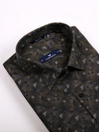 KOMPANION Men's Digital Mehendi Green print Shirt