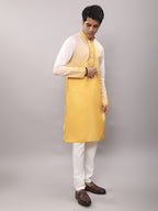 KOMPANION Men's Ombre Style Yellow Kurta