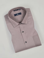 KOMPANION Men's Self structure Shirt - Light Brown