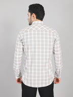 KOMPANION Men's Brown Checks Shirt
