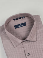 KOMPANION Men's Self structure Shirt - Light Brown