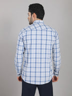 KOMPANION Men's Blue Checks Shirt