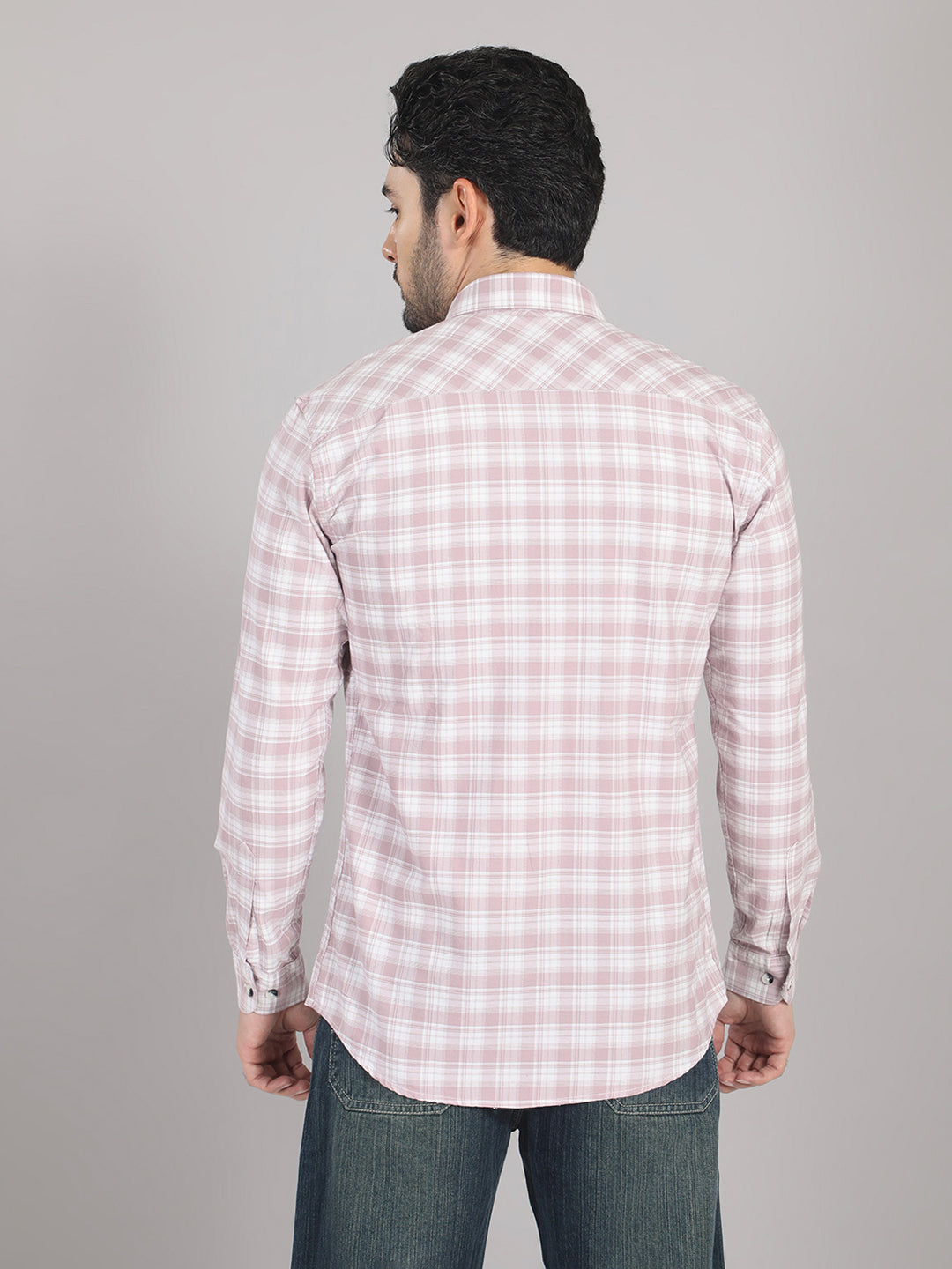 KOMPANION Men's Lilac Checks Shirt