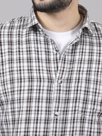 Kompanion Men's Brown/White Checks Shirt