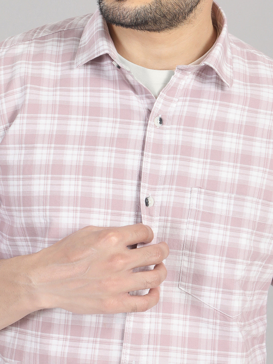 KOMPANION Men's Lilac Checks Shirt