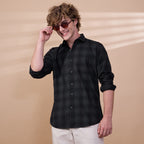 KOMPANION Men's Grey Checks Shirt