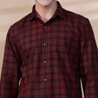 KOMPANION Men's Red Checks Shirt