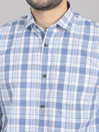 KOMPANION Men's Blue Checks Shirt
