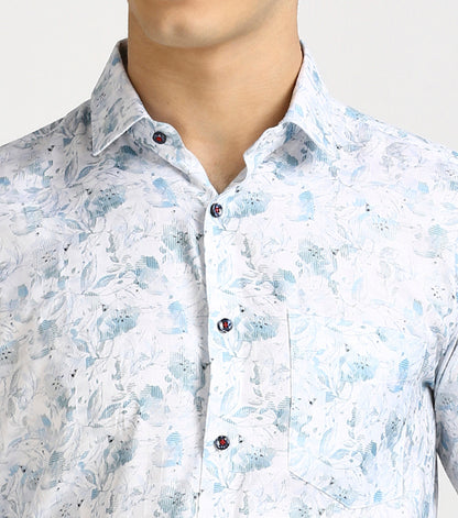 LIGHT BLUE PRINT SHIRT