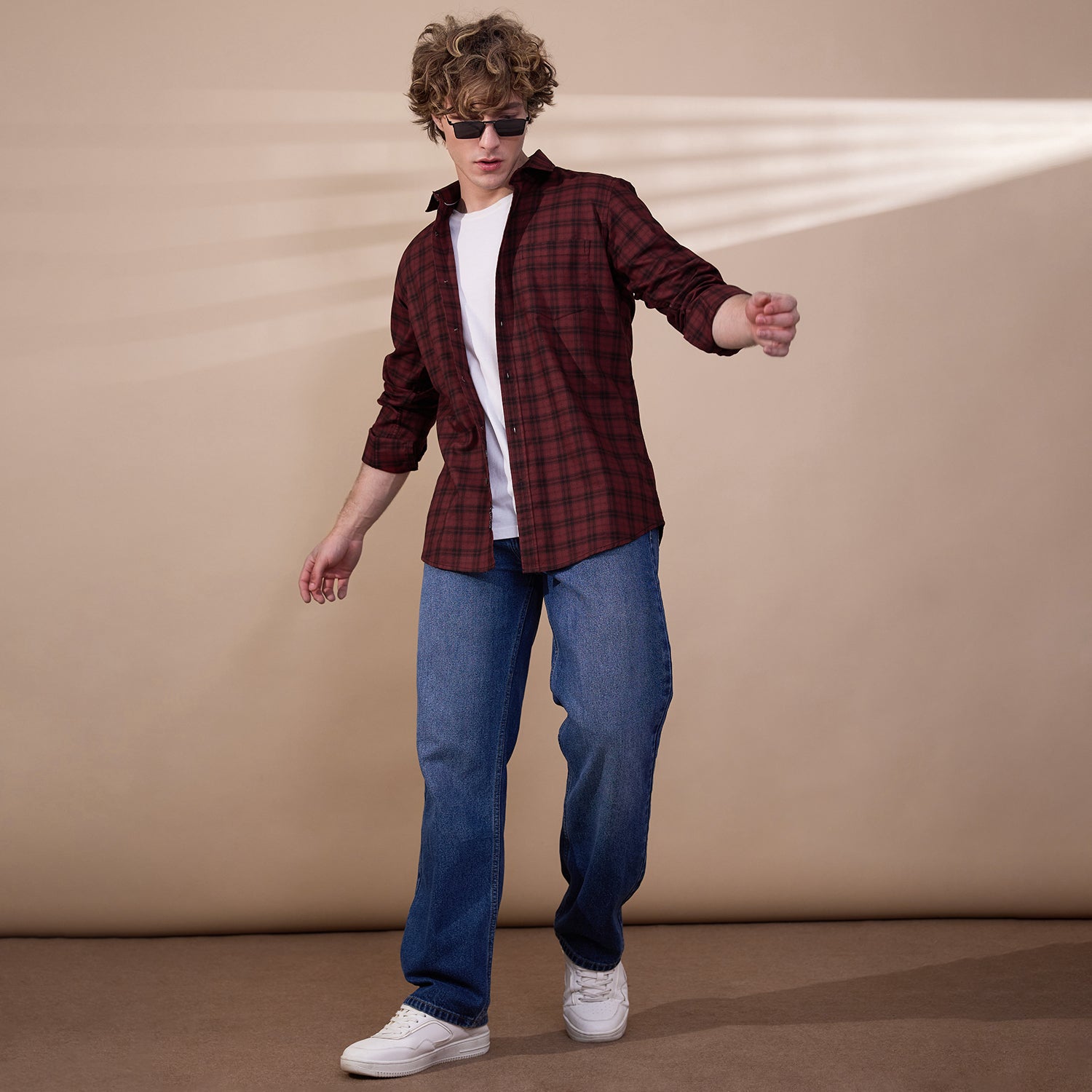 KOMPANION Men's Red Checks Shirt