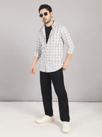 KOMPANION Men's Brown Checks Shirt