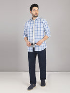 KOMPANION Men's Blue Checks Shirt