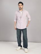 KOMPANION Men's Lilac Checks Shirt