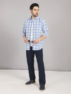 KOMPANION Men's Blue Checks Shirt