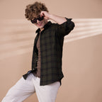 KOMPANION Men's Green Checks Shirt