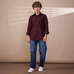 KOMPANION Men's Red Checks Shirt