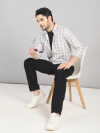 KOMPANION Men's Brown Checks Shirt