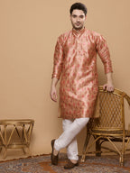 KOMPANION Men's Red Digital print Kurta