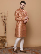 KOMPANION Men's Yellow Digital print Kurta