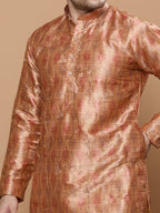 KOMPANION Men's Yellow Digital print Kurta