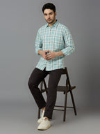 KOMPANION Smart Fit Casual Shirt for Men BLUE