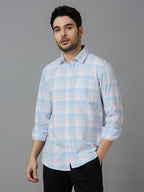 KOMPANION Smart Fit Casual Shirt for Men BLUE