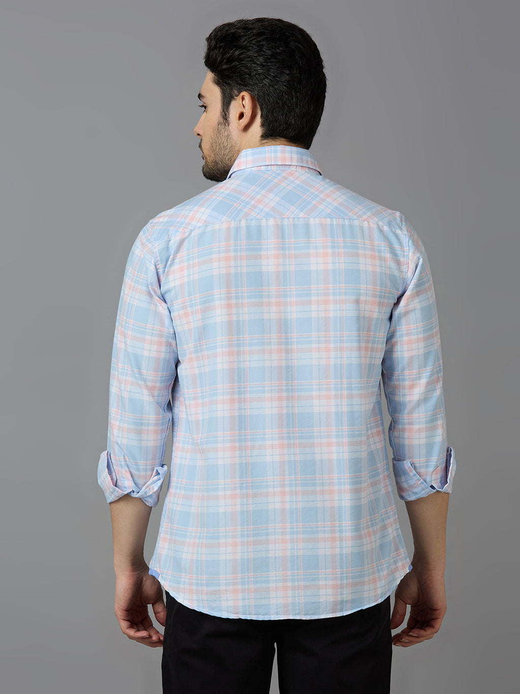 KOMPANION Smart Fit Casual Shirt for Men BLUE