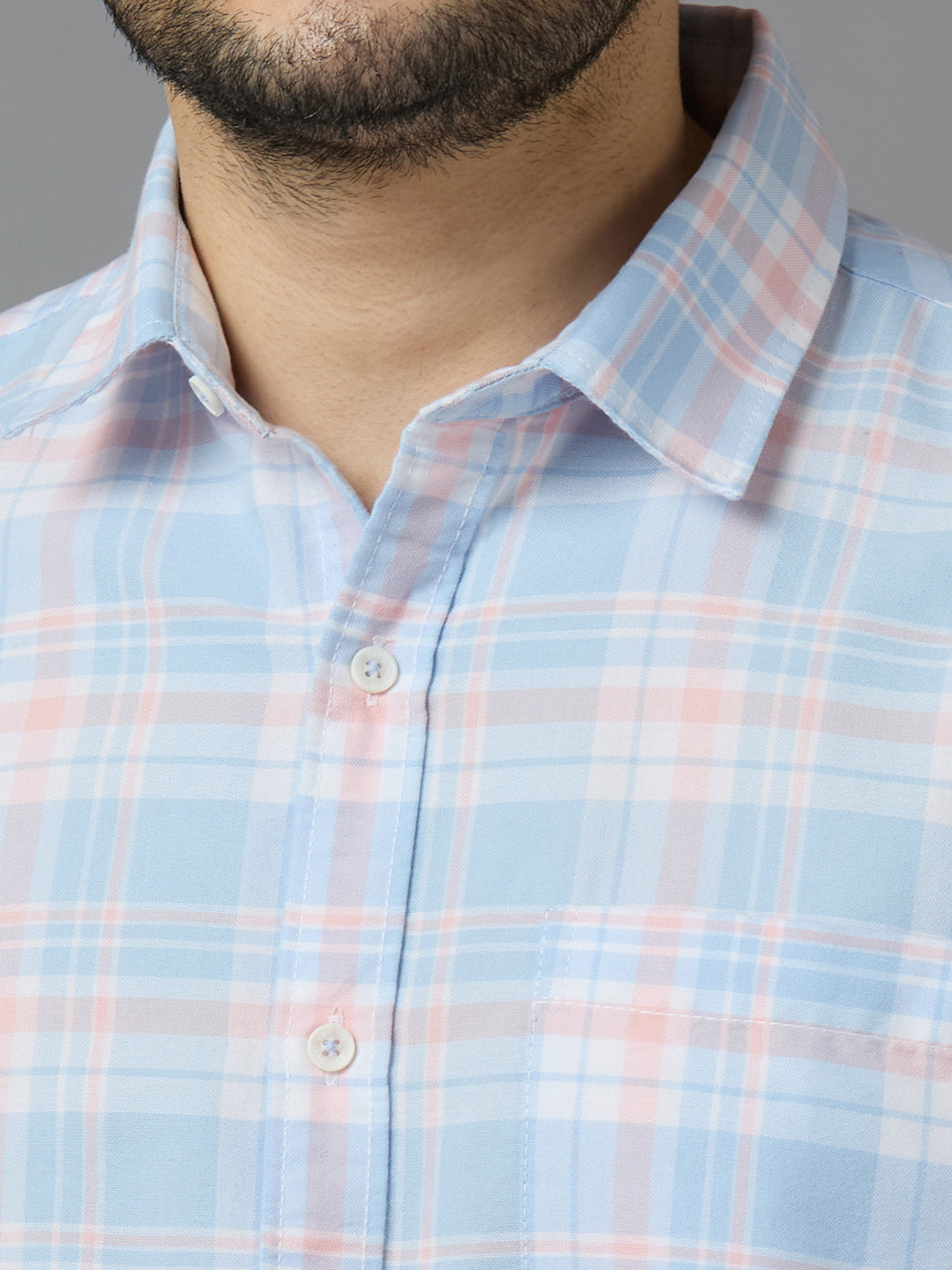 KOMPANION Smart Fit Casual Shirt for Men BLUE