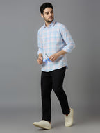 KOMPANION Smart Fit Casual Shirt for Men BLUE