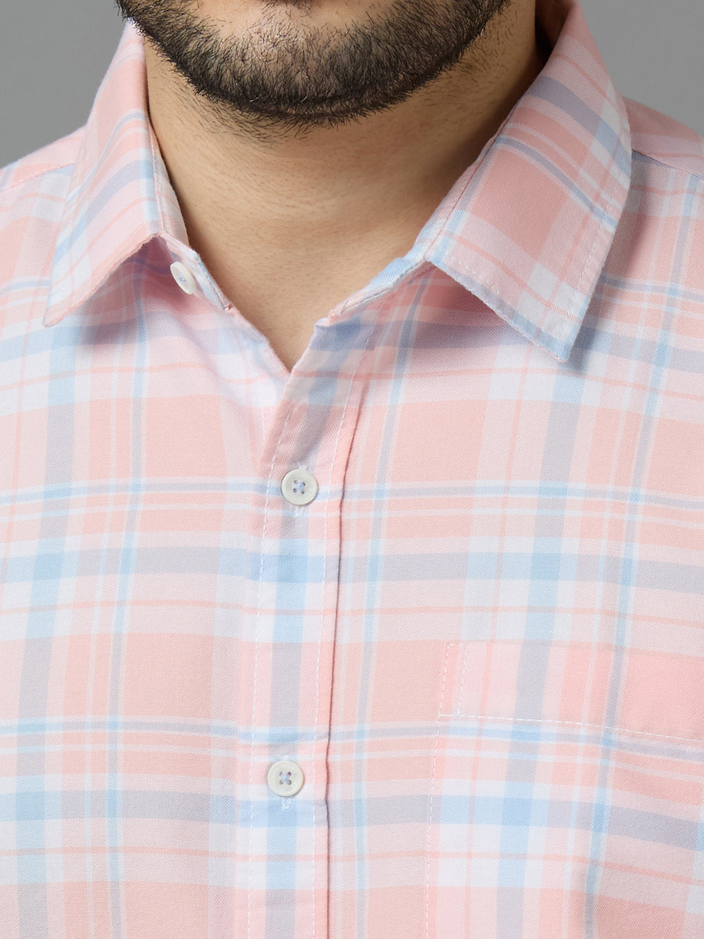 KOMPANION Smart Fit Casual Shirt for Men Pink