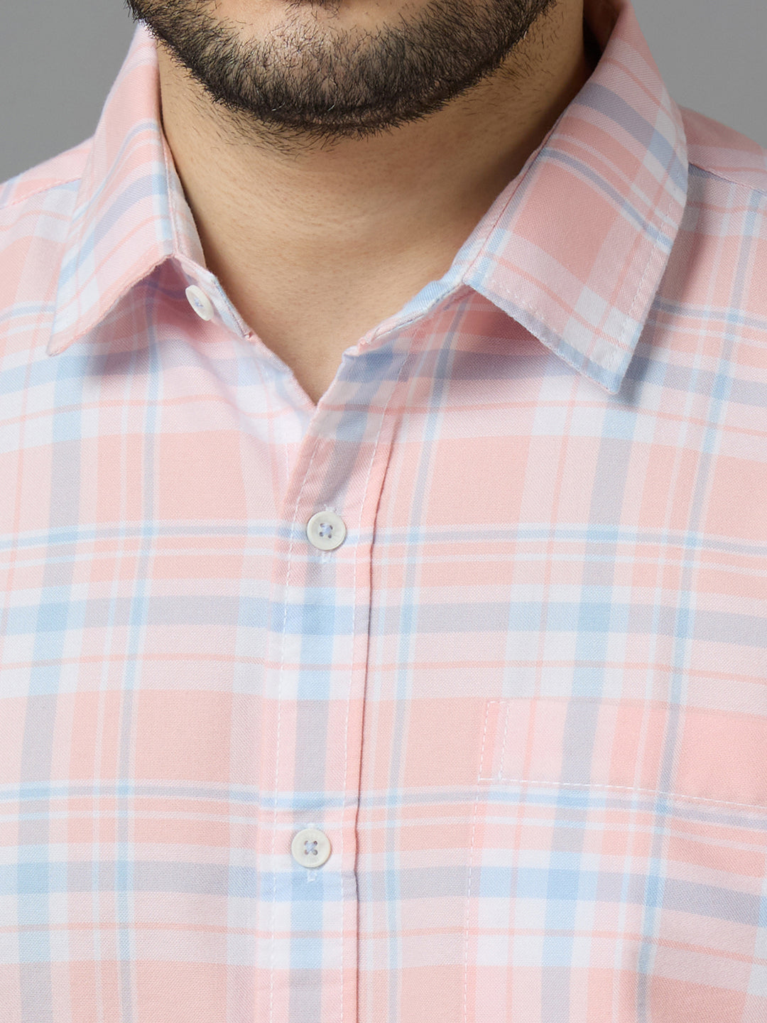 KOMPANION Smart Fit Casual Shirt for Men Pink