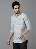 KOMPANION Smart Fit Casual Shirt For Men LIGHT BLUE