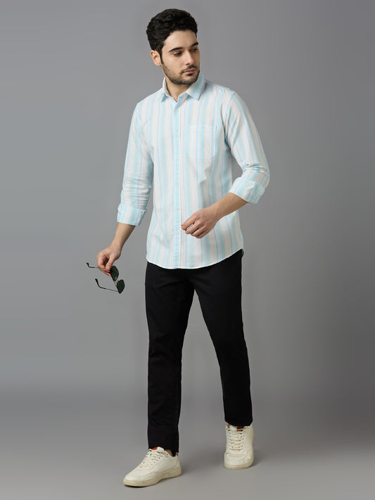 KOMPANION Smart Fit Casual Shirt for Men LIGHT BLUE