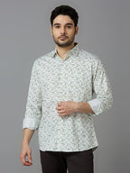 KOMPANION Smart Fit Formal Cotton Shirt for Men Green | Satin