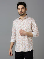 KOMPANION Smart Fit Formal Cotton Shirt for Men Brown | Satin