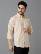 KOMPANION Smart Fit Casual Shirt for Men Peach