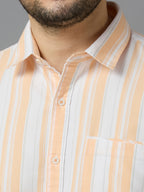 KOMPANION Smart Fit Casual Shirt for Men Peach