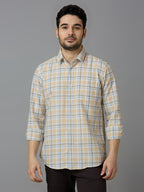 KOMPANION Smart Fit Casual Shirt For Men Cream