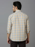 KOMPANION Smart Fit Casual Shirt For Men Cream