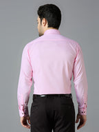 Baby Pink Elegant Office Wear Shirt for Men | Allen Brown Satin