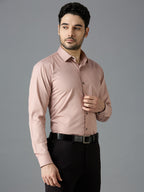 Blush Pink Elegant Office Wear Shirt for Men | Allen Brown Satin