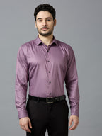 Purple Elegant Office Wear Shirt for Men | Allen Brown Satin