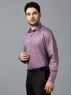 Purple Elegant Office Wear Shirt for Men | Allen Brown Satin