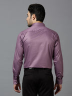 Purple Elegant Office Wear Shirt for Men | Allen Brown Satin