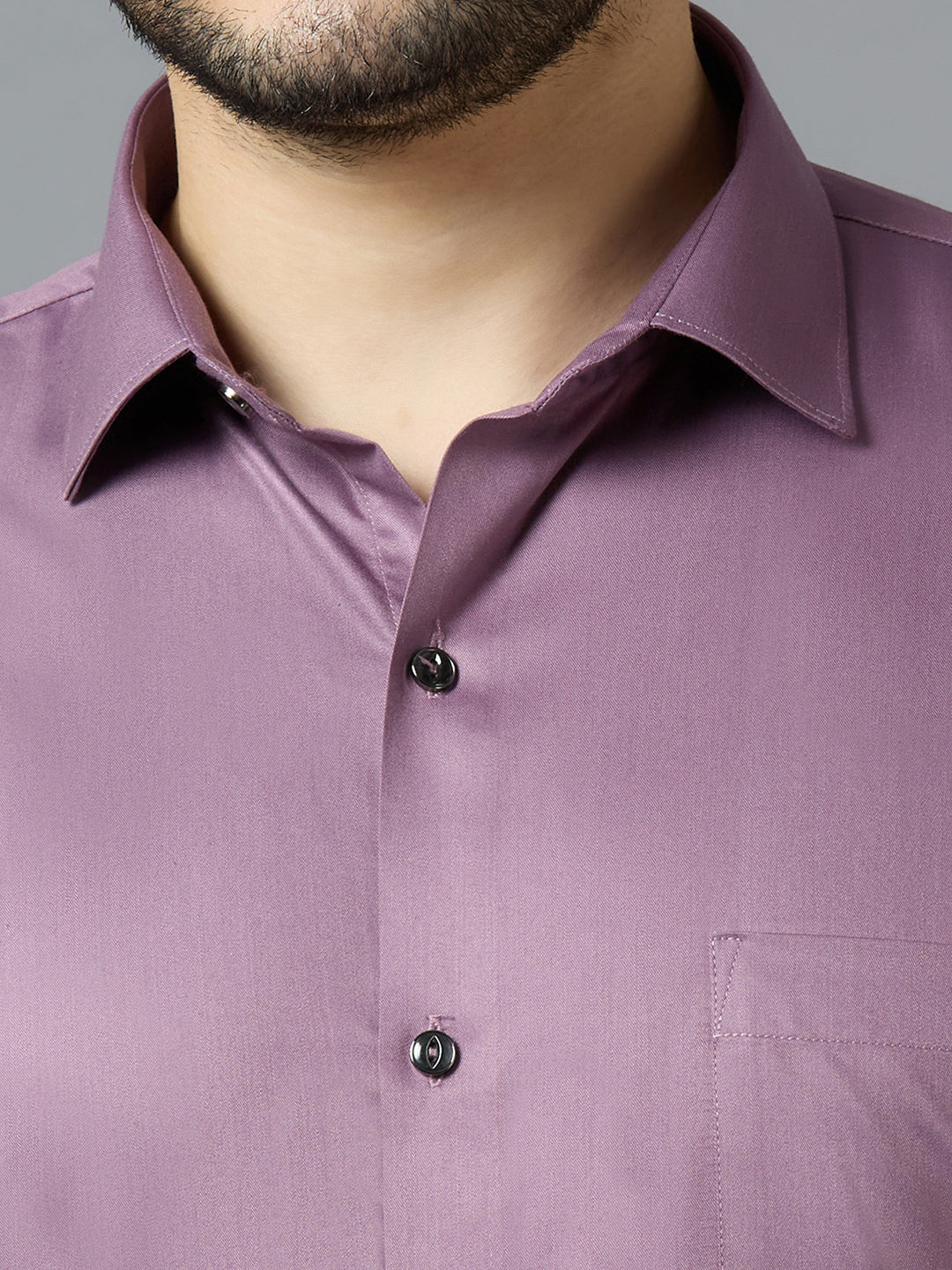 Purple Elegant Office Wear Shirt for Men | Allen Brown Satin