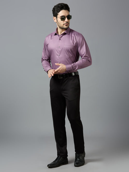 Purple Elegant Office Wear Shirt for Men - ALLEN BROWN