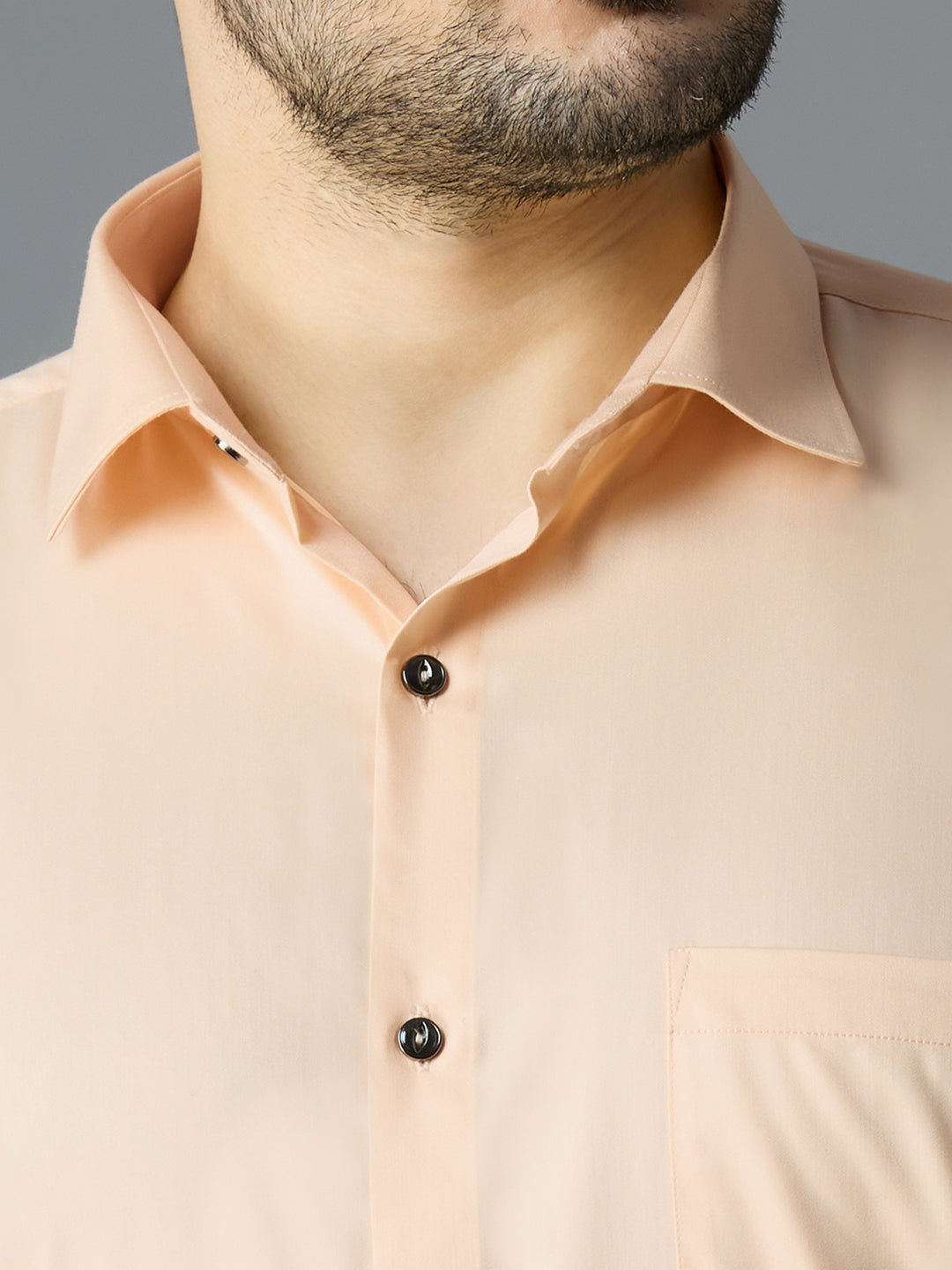 Cream Elegant Office Wear Shirt for Men | Allen Brown Satin