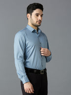 Grey Elegant Office Wear Shirt for Men | Allen Brown Satin